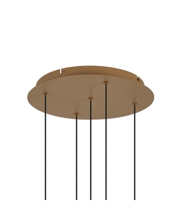ANDRÓMEDA * Colgante 5xLED 5W 3000K W/T Cristal